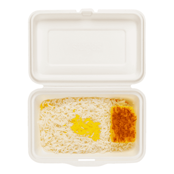 1000ml bagasse clamshell box