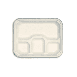 4 compartment bagasse tray