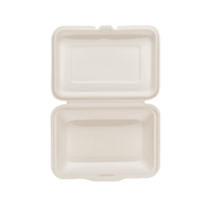 800ml bagasse clamshell box