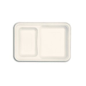 2 compartment food tray